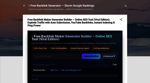 Rank Free Backlink Maker Generator Rank 