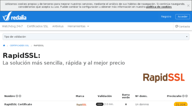 rapidssl.redalia.es