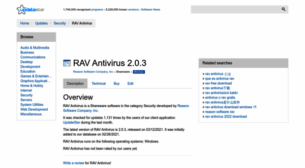 rav-antivirus.updatestar.com