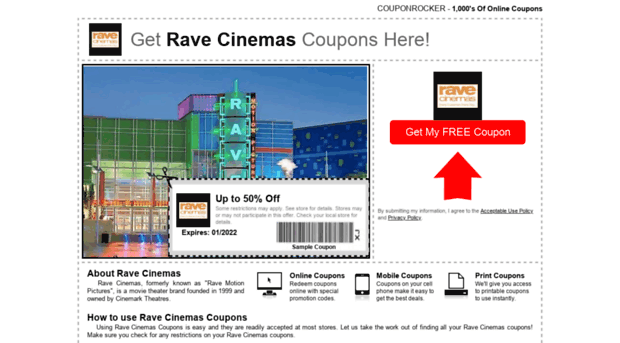 ravecinemas.couponrocker.com