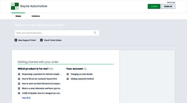rayneautomotivehelp.freshdesk.com