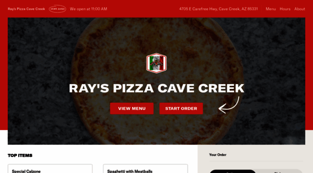 rayspizzaofcavecreek.com