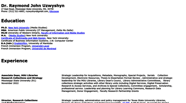 rayuzwyshyn.net