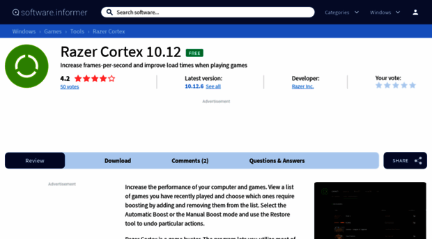 razer-cortex.software.informer.com