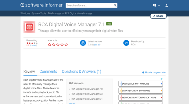 rca-digital-voice-manager.software.informer.com