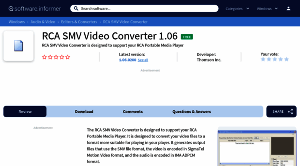 rca-smv-video-converter.software.informer.com