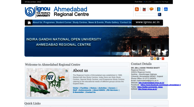rcahmedabad.ignou.ac.in