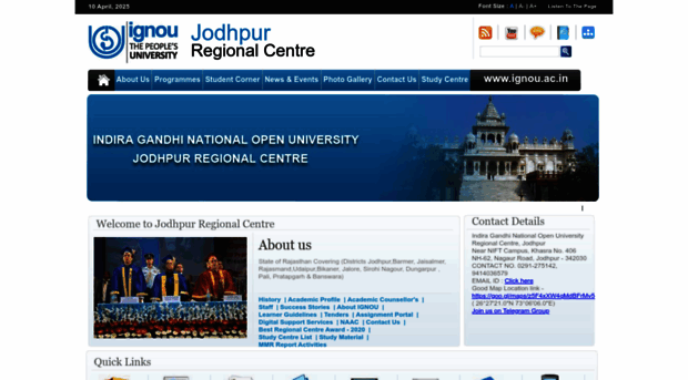rcjodhpur.ignou.ac.in