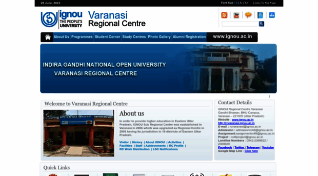 rcvaranasi.ignou.ac.in