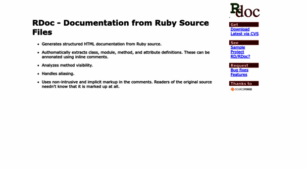 rdoc.sourceforge.net