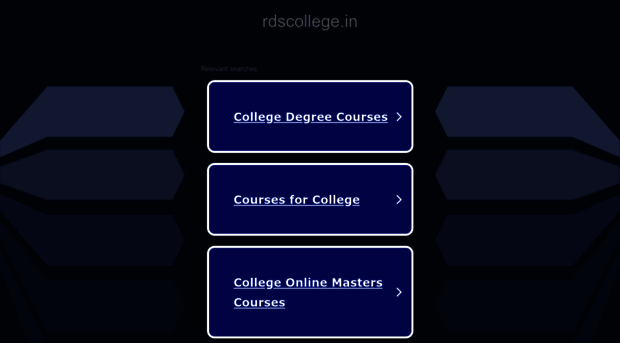 rdscollege.in