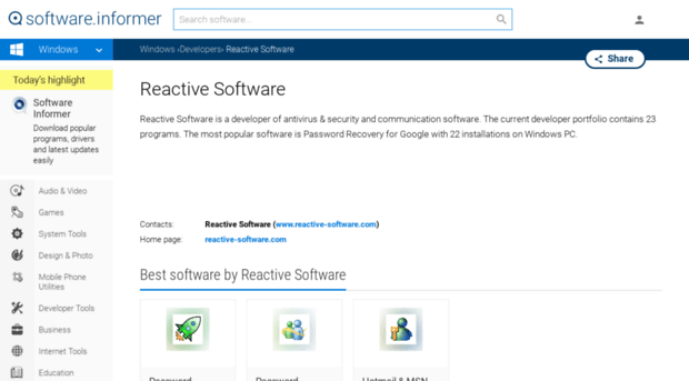 reactive-software.software.informer.com