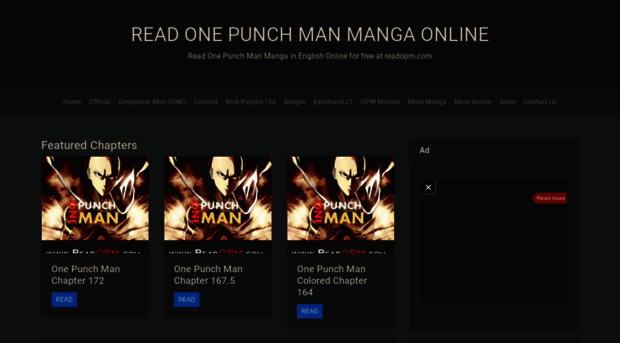 Read One Punch Man Manga Online English - OPM Manga