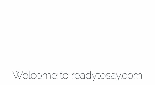 readytosay.com