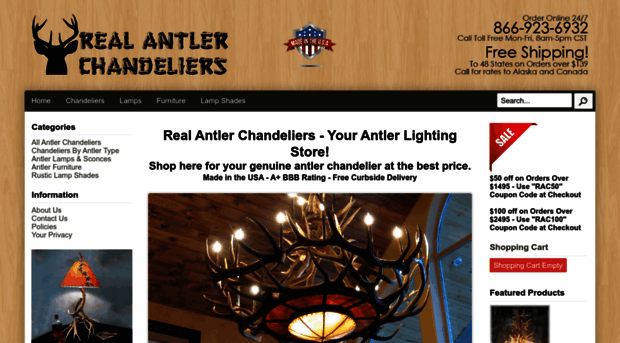 realantlerchandeliers.com