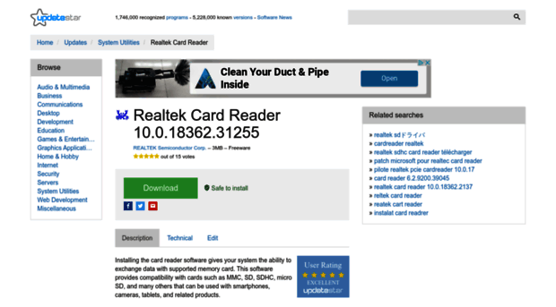 realtek-card-reader.updatestar.com