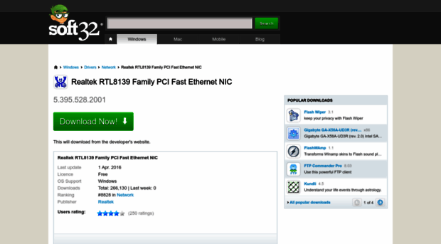 realtek-rtl8139-family-pci-fast-ethernet-nic.soft32.com