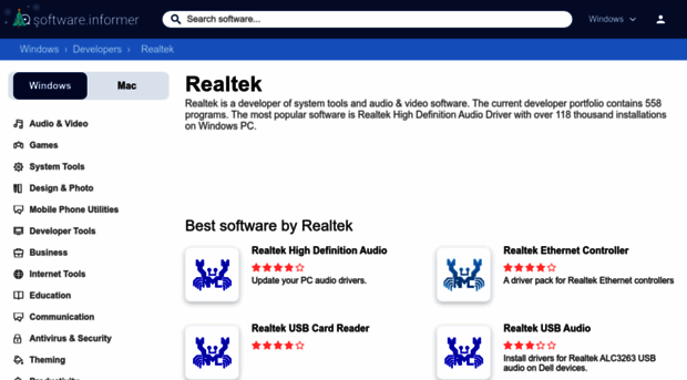realtek.software.informer.com