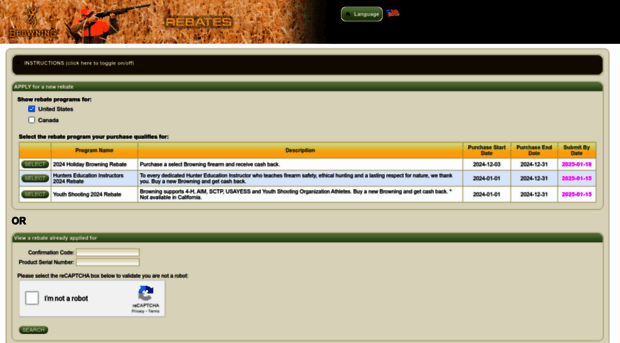 rebates.browning.com