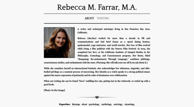 rebeccamfarrar.writerfolio.com