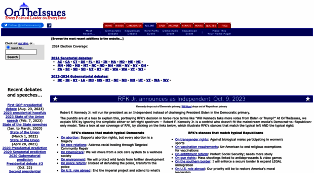 recent.ontheissues.org