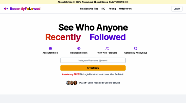recentlyfolowed.com