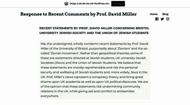 recentstatementsbyprofdavidmillerconcerningbristoluniversity.wordpress.com