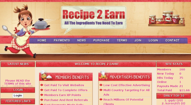 recipe2earn.com