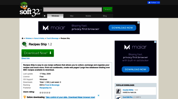 recipes-ship.soft32.com