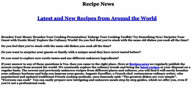 recipes.news