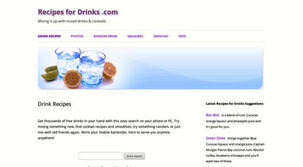 recipesfordrinks.com