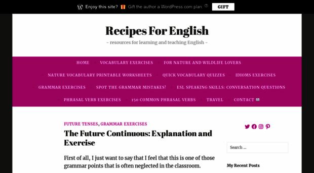 recipesforenglish.com