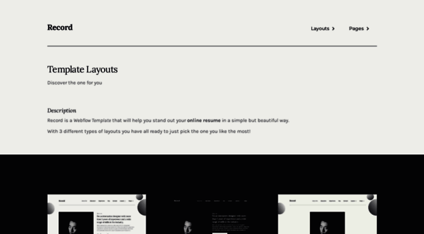 record-template.webflow.io - Record - Webflow HTML Website ... - Record ...