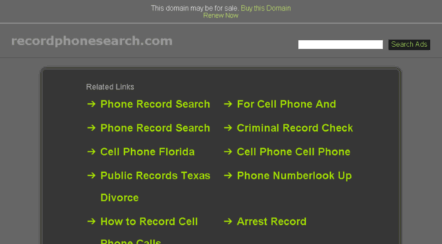recordphonesearch.com