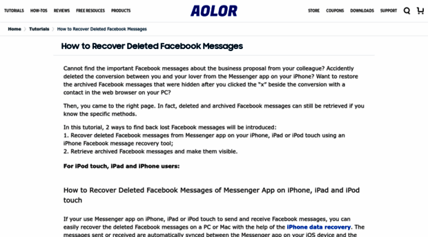 recoverdeletedfacebookmessages.aolor.com