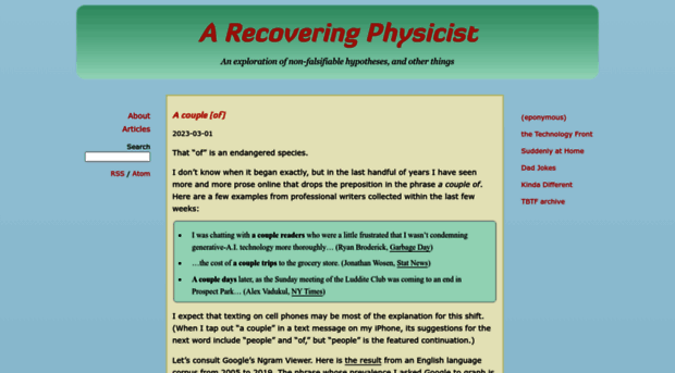 recoveringphysicist.com