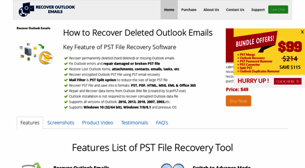 recoveroutlookemails.com