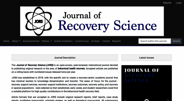 recoverysciencejournal.org