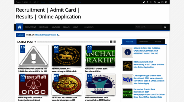 recruitmentadmitcard.blogspot.in