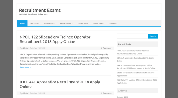 recruitmentexams.in