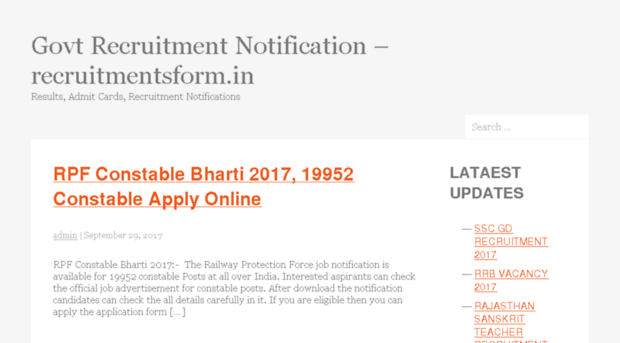 recruitmentsform.in