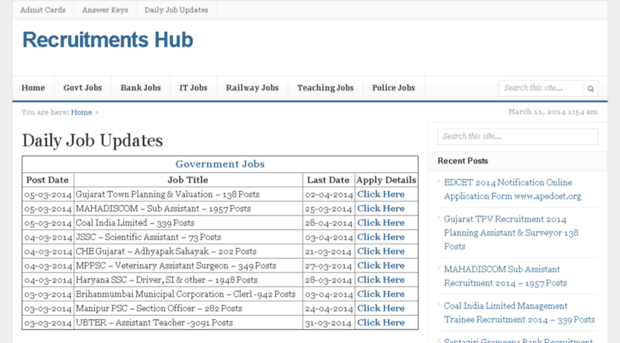 recruitmentshub.in