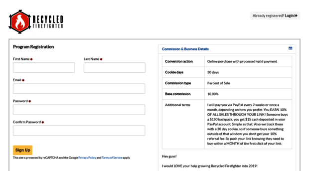 recycledfirefighter.refersion.com