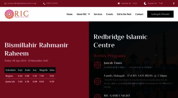 redbridgeislamiccentre.co.uk