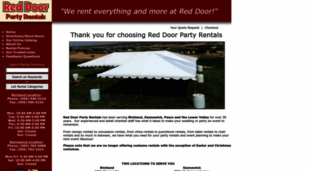 reddoorpartyrentals.com