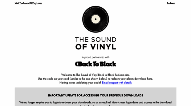Ødelægge Bliv oppe national redeem.backtoblackvinyl.com - The Sound of Vinyl - Redeem Backtoblack Vinyl