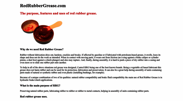 redrubbergrease.com