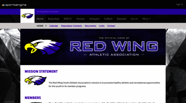 redwingathleticassociation.org