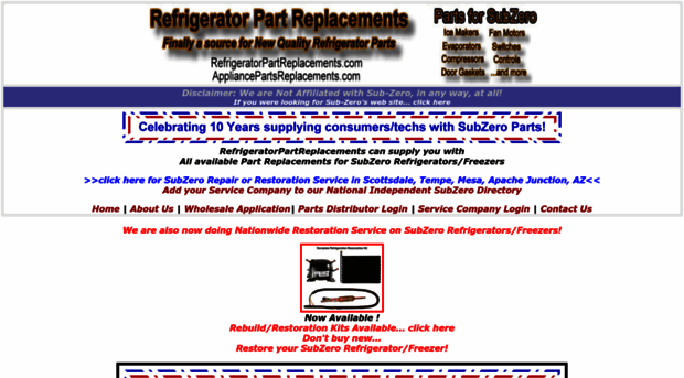 refrigeratorpartreplacements.com