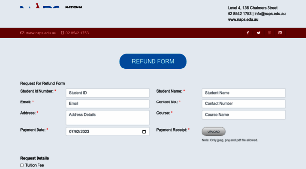 refund.naps.edu.au